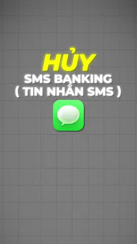 Huỷ tin nhăn SMS BANKING Vietcombank #vcb #vietcombank #sms #huysms