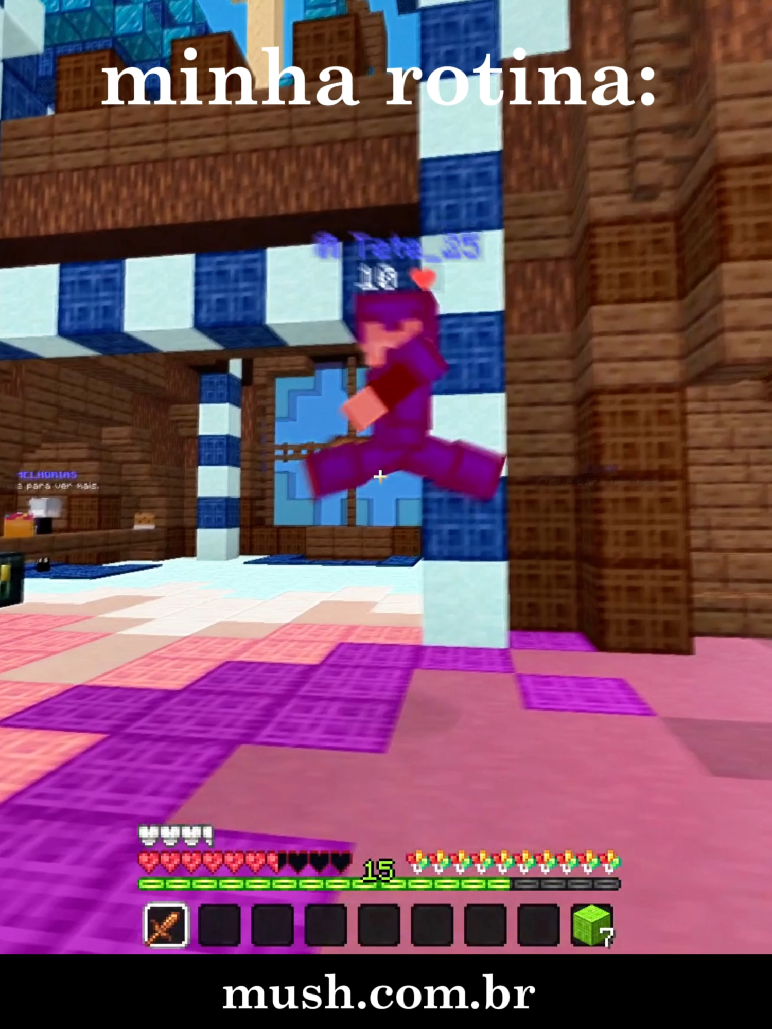 Sou proplayer pô #bedwars #mush #Minecraft