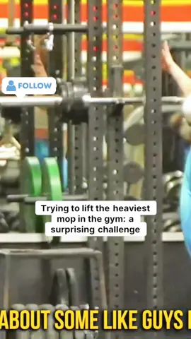 Trying to lift the heaviest mop in the gym: a surprising challenge #anatoly #prank #gym #fyp 