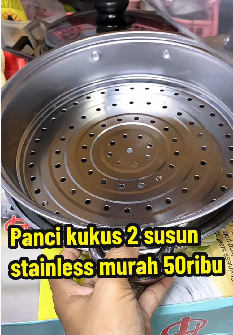 Panci kukus 2 susun stainless serbaguna murah 50ribuan #pancisusun #kukusanstainless #pancisusunstainless #kukusan2susun #panci2susun #berandatiktok #pancisusunserbaguna 