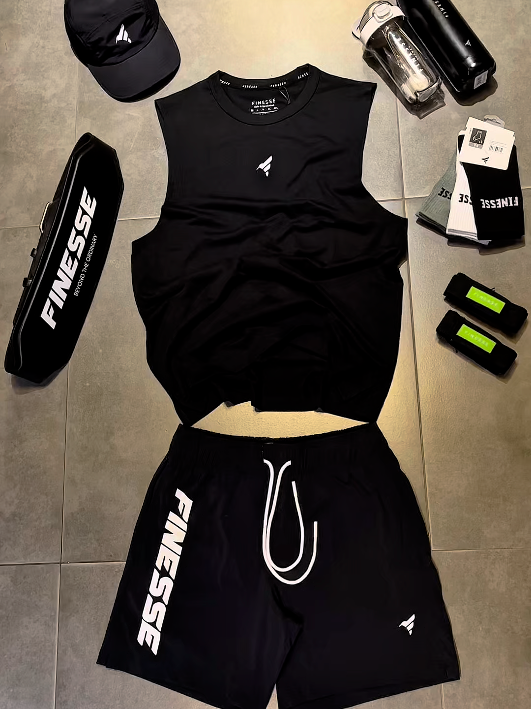 Gear Up with Finesse: Unleash Your Potential Step into the gym with confidence! Discover Finesse's latest activewear arrivals—everything you need to elevate your workout game. From breathable Mesh T-shirts and durable Shorts to essential accessories like the Protein Shaker and Wrist Strap, Finesse has you covered for every move. Get ready to push your limits and achieve your goals in style. #FinesseActivewear #NewArrivals #TrainWithFinesse