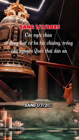 Sáng 1/7/2025 – hơn 18.000 ngôi chùa trên cả nước đồng loạt vang lên ba hồi chuông trống Bát Nhã, cầu nguyện Quốc thái dân an, mở đầu cho hành trình mới của dân tộc Việt Nam #TuanQuayQuanh #PhatGiaoVietNam #LeCauNguyen #ChuongTrongBatNha   #QuocThaiDanAn #Ngay1Thang7 #HoaSen #TinhTam   #xuhuong #fyp