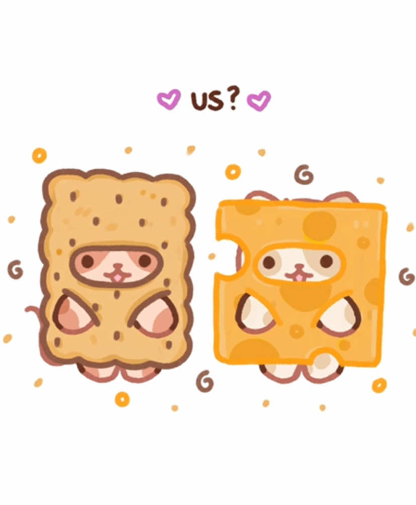 us as cheese and crackers? 🧀❤️ #art #doodle #fyp #Love #foryoupag #couple #Relationship #duo #loveyou #sillycat 
