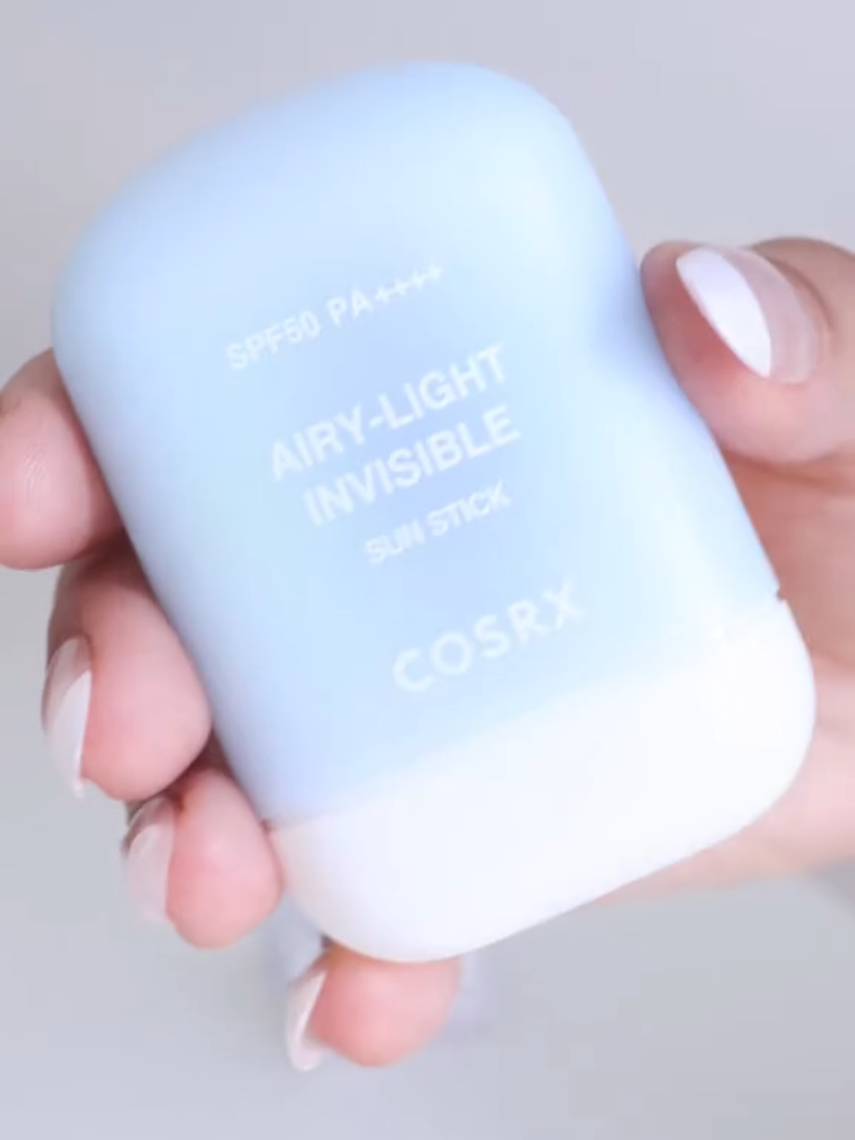 COSRX Airy‑Light Invisible Sun Stick SPF 50+ PA++++ @COSRX Official  Available on Yesstyle  use   (  RIMY888  ) for discount   Stylevana  : INF105RMYIYI  #COSRX #TeamCOSRX #Sunscreen #Sunstick #KoreanSunscreen #KoreanSkincareRoutine #SPF