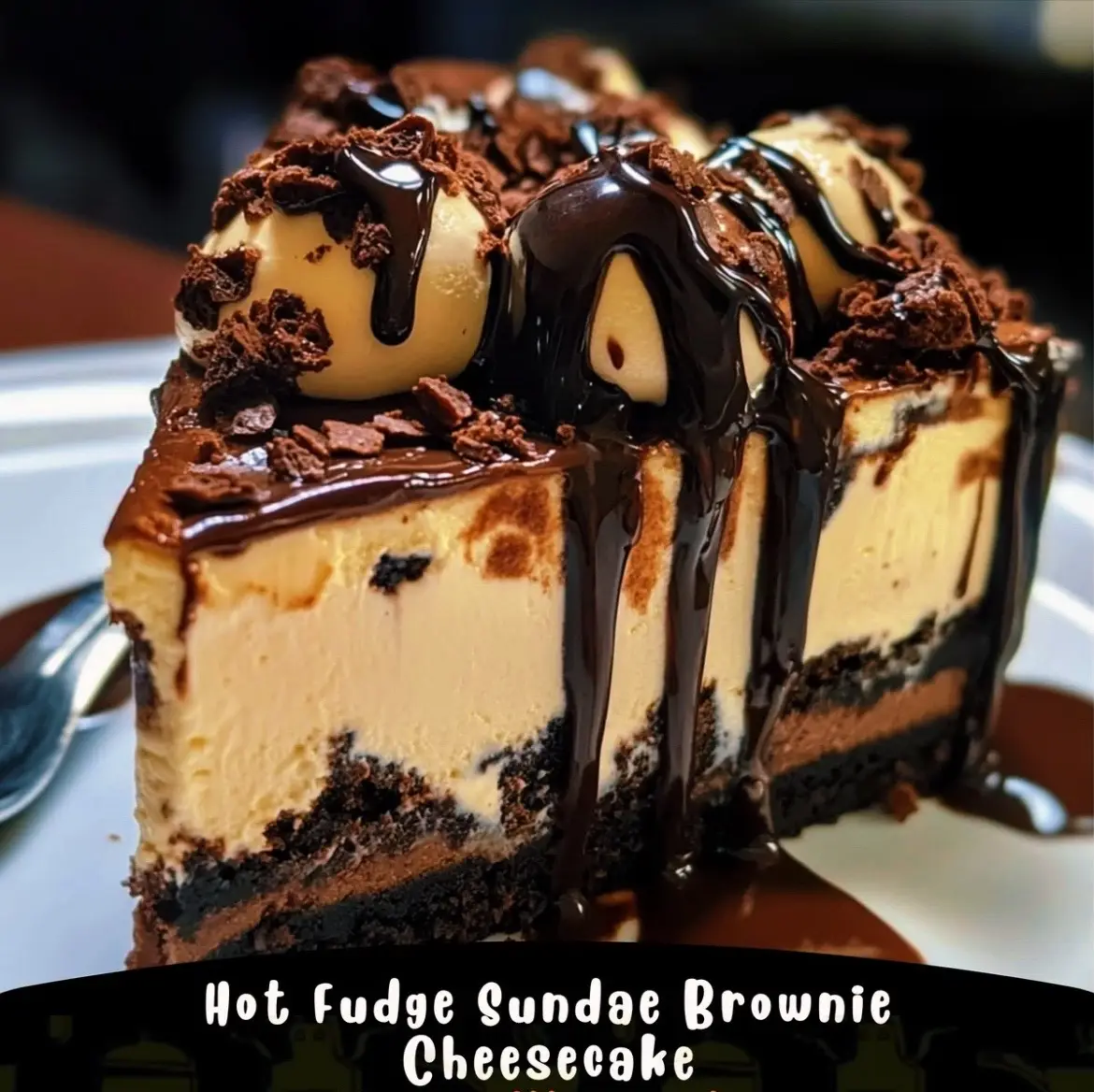 I LOVE ME SOME DIXIE CHICKS ❤️ Indulge in the ultimate dessert with our Hot Fudge Sundae Brownie Cheesecake! Layers of gooey brownie and creamy cheesecake topped with rich chocolate ganache and fluffy whipped cream. 🍫🍰✨ Ingredients: 1 box walnut brownie mix (use ingredients according to package directions) 24 ounces cream cheese (3 8-oz packages) 3/4 cup sugar 3 eggs 1 teaspoon vanilla extract For the Chocolate Ganache: 1/2 cup semi-sweet chocolate chips 1/4 cup heavy whipping cream For the Whipped Cream Topping: 1 cup heavy whipping cream 1/2 cup powdered sugar 1 teaspoon vanilla extract 1/4 cup chopped peanuts Piping bag with star tip Directions: Preheat the oven to 350°F (175°C). Spray a springform pan with non-stick spray and set aside. Prepare the brownie mix according to the package directions and bake for 30-40 minutes. Let cool. In a standing mixer, beat the cream cheese and sugar until light and fluffy. Add the eggs one at a time, fully incorporating each before adding the next. Mix in the vanilla extract. Pour the cheesecake mixture over the cooled brownie layer and return to the oven for 1 hour, or until the center is almost set. Allow to cool to room temperature on a wire rack, then refrigerate overnight. For the ganache, microwave the chocolate chips and heavy cream for 45 seconds and whisk until smooth. Pour over the chilled cheesecake and refrigerate for an additional hour. For the topping, whip the heavy cream, powdered sugar, and vanilla until stiff peaks form. Pipe around the edge of the cheesecake and sprinkle with chopped peanuts. Prep Time: 20 minutes | Cooking Time: 1 hour 40 minutes | Total Time: 3 hours | Kcal: 322 | Servings: 8. #cheesecake #cheesecakerecipe #cheesecakebrownies #brownies #dessert 