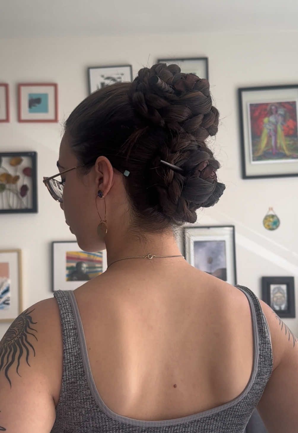 Todays hair 😌                                      #longhairstyles #updo #hairtok #fyp 