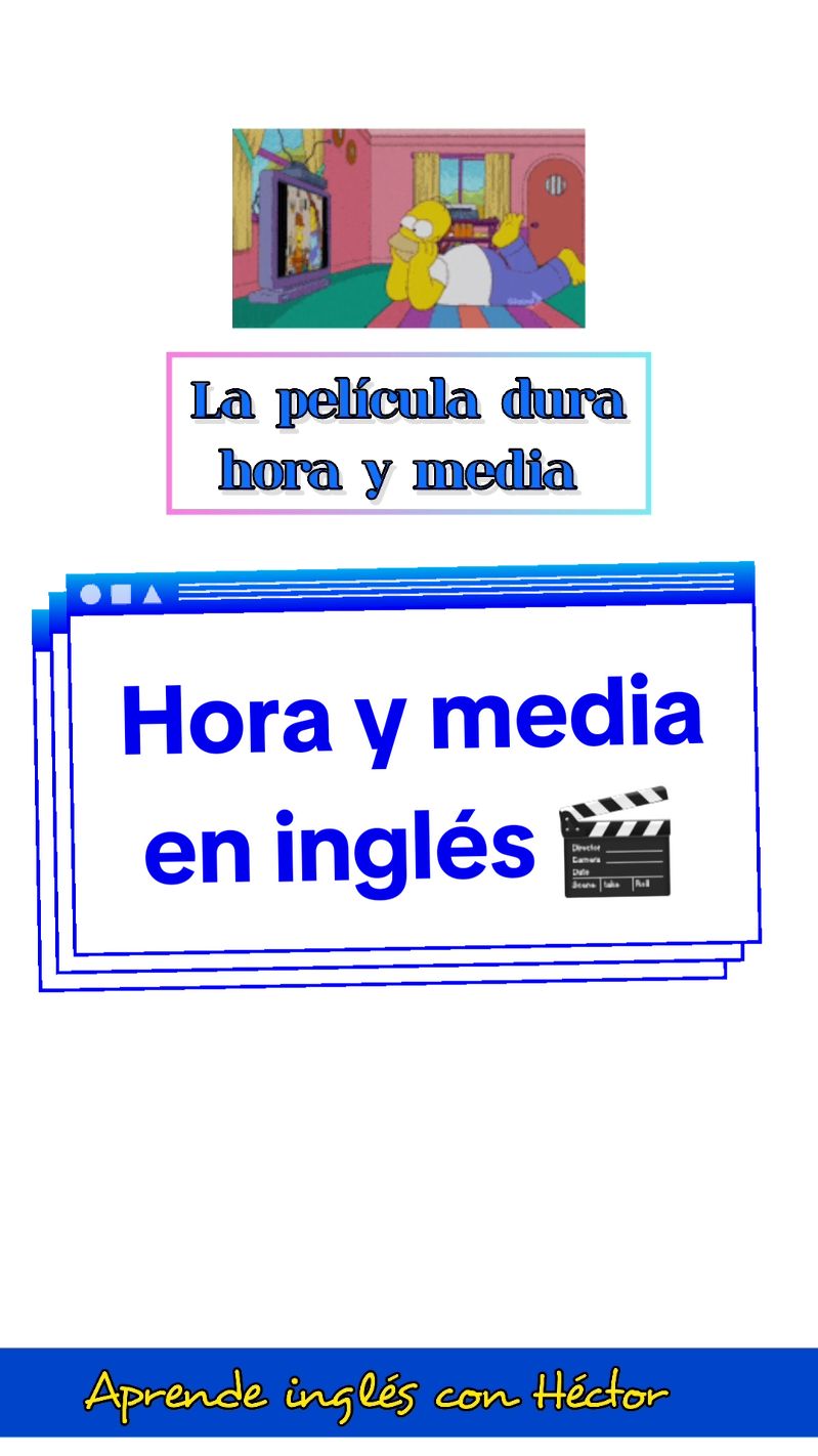 ¿Cómo se dice hora y media en inglés? #aprendeinglesconhector  #vocabulary  #clasesonline 