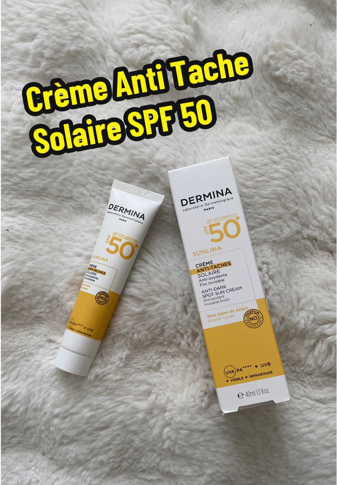 Bons Plan Beauté avec la crème anti-taches solaire SOF 50+ de chez @Dermina Paris  Elle convient à toutes type de peaux même les sensibles. Sans parfum , non gras et fini invisible. Profitez des #soldesdete pour faire le plein de crème car l’été ne fait que de commencer 🏖️ #soldesdete #bonsplans #bonneaffaire #bonplan #cremesolaire #uva #dermina #madeinfrance #beaut #beauty #soleil 