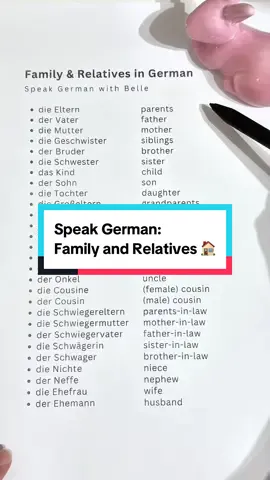 Basic German: Within the family🏡 #speakgerman #speakgermanfluently #germanlanguage #learngerman #deutschlernen #learninggerman 