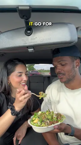 Putting Chick-Fil-A sauce in our Chipotle bowl🤯 #fyp #couple #couplecomedy #couplegoals #reaction #Relationship #relatable #challenge #prank #chipotle #chickfila 