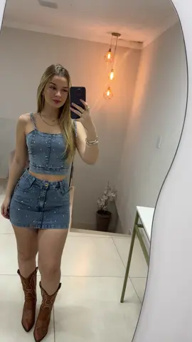Novidades 🔥 #lookjeans #jeanscombrilho #conjunto #modafeminina 