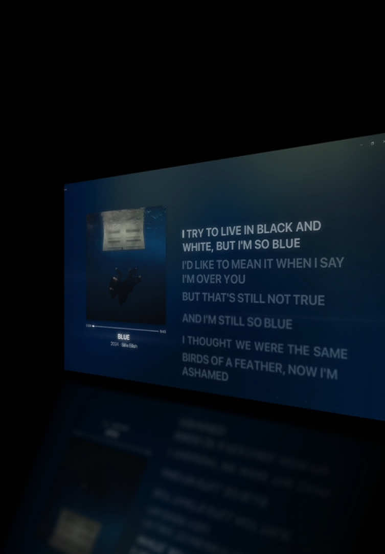 BLUE - Billie Eilish 💙 >>>>#song #billieeilish #blue #tipografia #spotify #foryoupage 