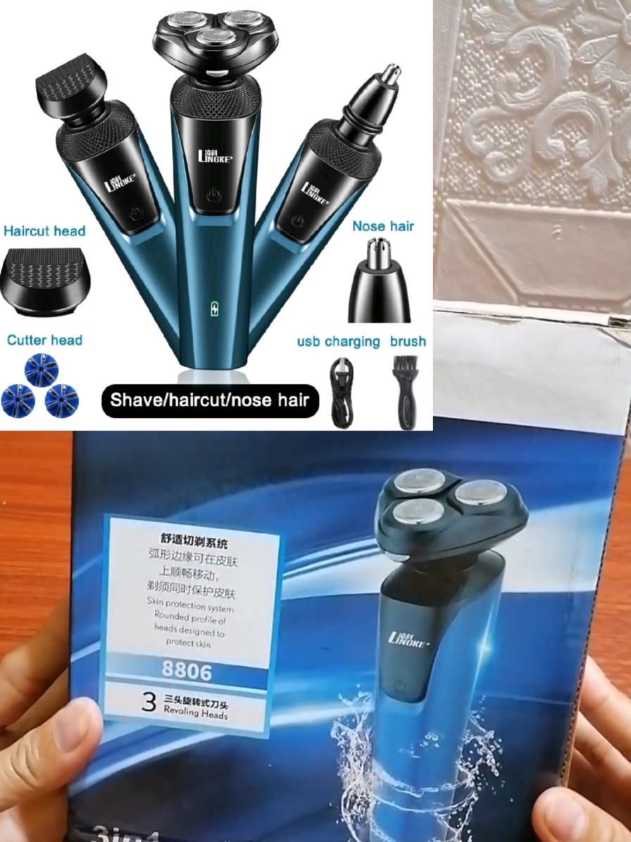 SYCAT Shaver for Men 3 in 1 Electric Shaver Rechargeable #haircut #shave #nose  #shaver #shaveroutine #barbershop #fyp #fypシ 