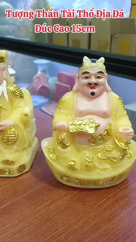 Tượng thần tài thổ địa đá đúc cao 15cm#tuongthantaithodia #thantaithodia #thocung #tamlinh 