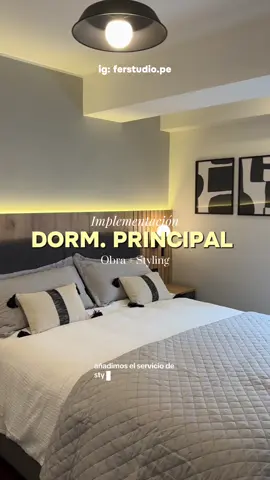 Implementación de un dormitorio principal + Styling 🖤✨  . . #creatorsearchinsights #interiordesign #diseñodeinteriores #paratii #decohome #dormitorio #roomdecor 