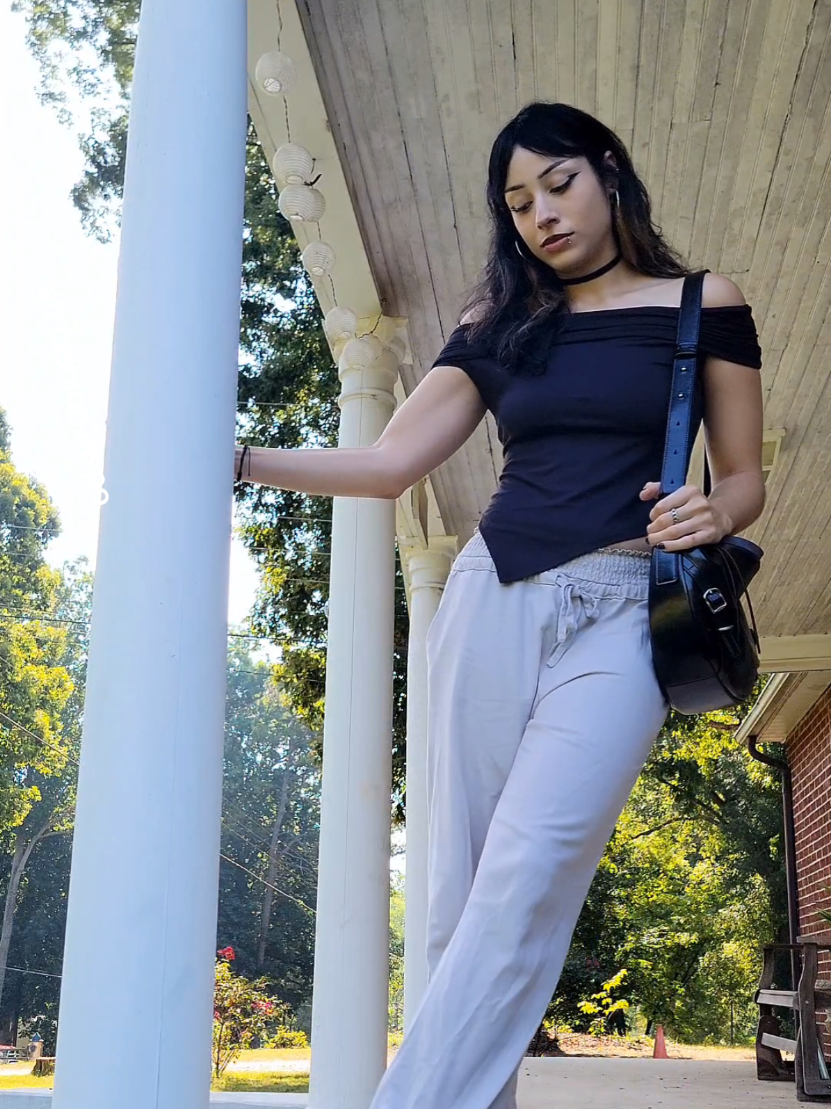 casual lazy alt summer outfit of the day. new shirt and pants i've had for far too long . . . #altfashion #outfitinspo #grungeaesthetic #grunge #altgirl #alttiktok #alttok #altstyle #alternative #elderemo #elderemotiktok #fitcheck #alternative #fyp #alternativefashion #altoutfits #linenpants #softgrunge #alternativehair #OOTD #creatorsearchinsights 