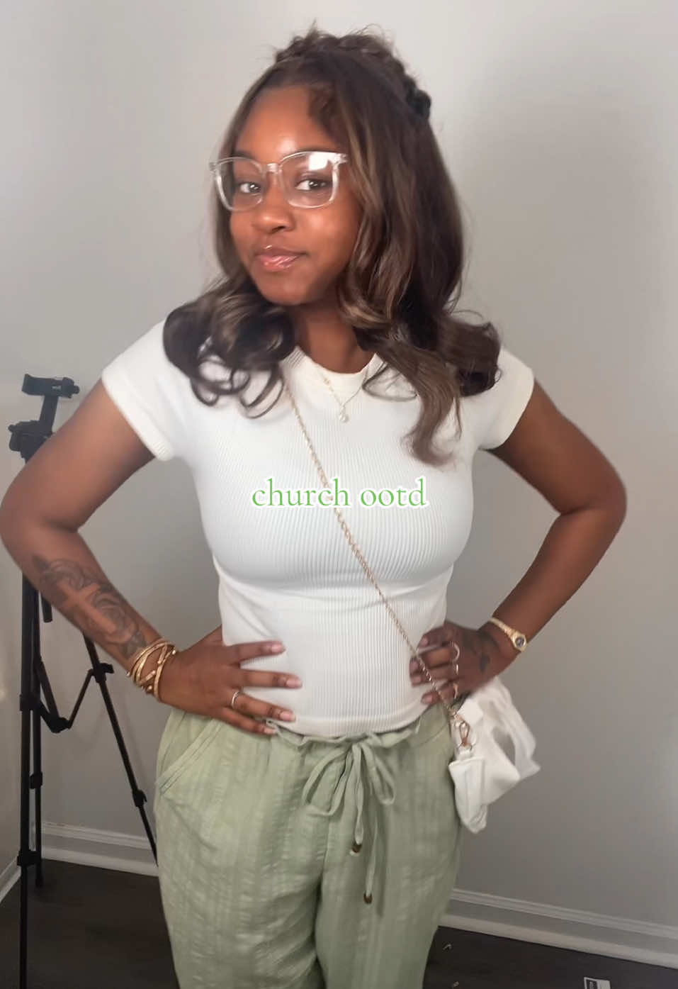 The pants are so comfy too. nice and loose🤌🏾#OOTD #churchootd #Godisgood #fyp 