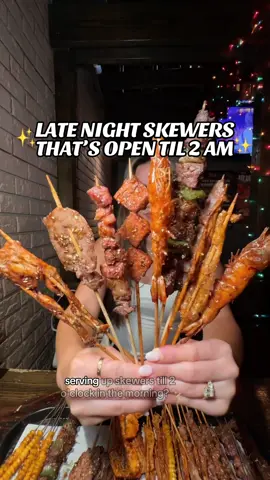 There’s a late night Chinese BBQ skewer spot that’s open til 2 AM ✨🌖🍢 if you’re a night owl like me, then this place is perfect to satisfy that late night craving past dinner time ✨ most skewers start $1-2 too! And check out their happy hour where they have $1 lamb skewer 👏🏽  📍: GAO’s BBQ - Houston & Dallas  #dallas #houston #bbq #texas #texasfoodie #foodblogger #latenighteats #latenight #WhereToEat #htx #dfw 