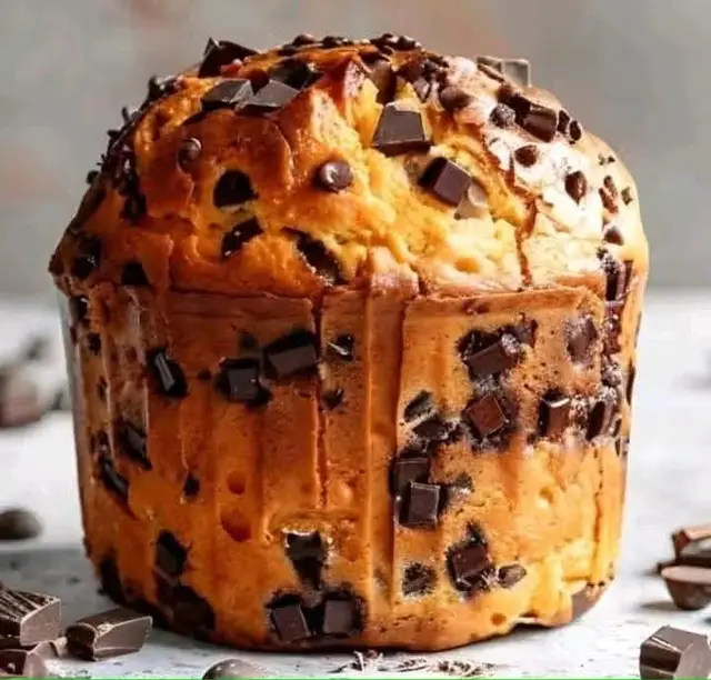 Italian Panettone with Chocolate Ingredients: 4 cups all-purpose flour 1/2 cup sugar 1 packet (2 1/4 tsp) active dry yeast 1/2 tsp salt 4 large eggs, room temperature 1/2 cup warm milk 1 tsp pure vanilla extract 1 tsp grated orange zest 10 tbsp unsalted butter, softened 1 cup dark chocolate chips or chunks 1/2 cup chopped candied orange peel (optional) Powdered sugar for dusting Directions: In a stand mixer bowl, combine warm milk and yeast. Let it sit for 5–10 minutes until foamy. Add sugar, eggs, vanilla, and orange zest to the bowl. Mix gently to combine. Gradually add flour and salt, mixing on low speed with the dough hook until incorporated. Add the softened butter, a few tablespoons at a time, kneading until the dough becomes smooth and elastic (about 10 minutes). Fold in the chocolate chips and candied orange peel until evenly distributed. Place the dough in a greased bowl, cover, and let rise in a warm place for 2 hours or until doubled in size. Punch down the dough and transfer to a buttered panettone mold or a high-sided cake pan lined with parchment. Let rise again until the dough reaches near the top of the mold (about 1 hour). Preheat oven to 375°F (190°C). Bake for 35–40 minutes or until golden brown and a skewer inserted comes out clean. Tent with foil if it browns too quickly. Let cool completely, then dust with powdered sugar before serving. Prep Time: 30 minutes | Cooking Time: 40 minutes | Total Time: 3 hours 30 minutes (including rising) Kcal: 390 kcal | Servings: 10 serving #collected #highlights #highlightseveryone #fyp