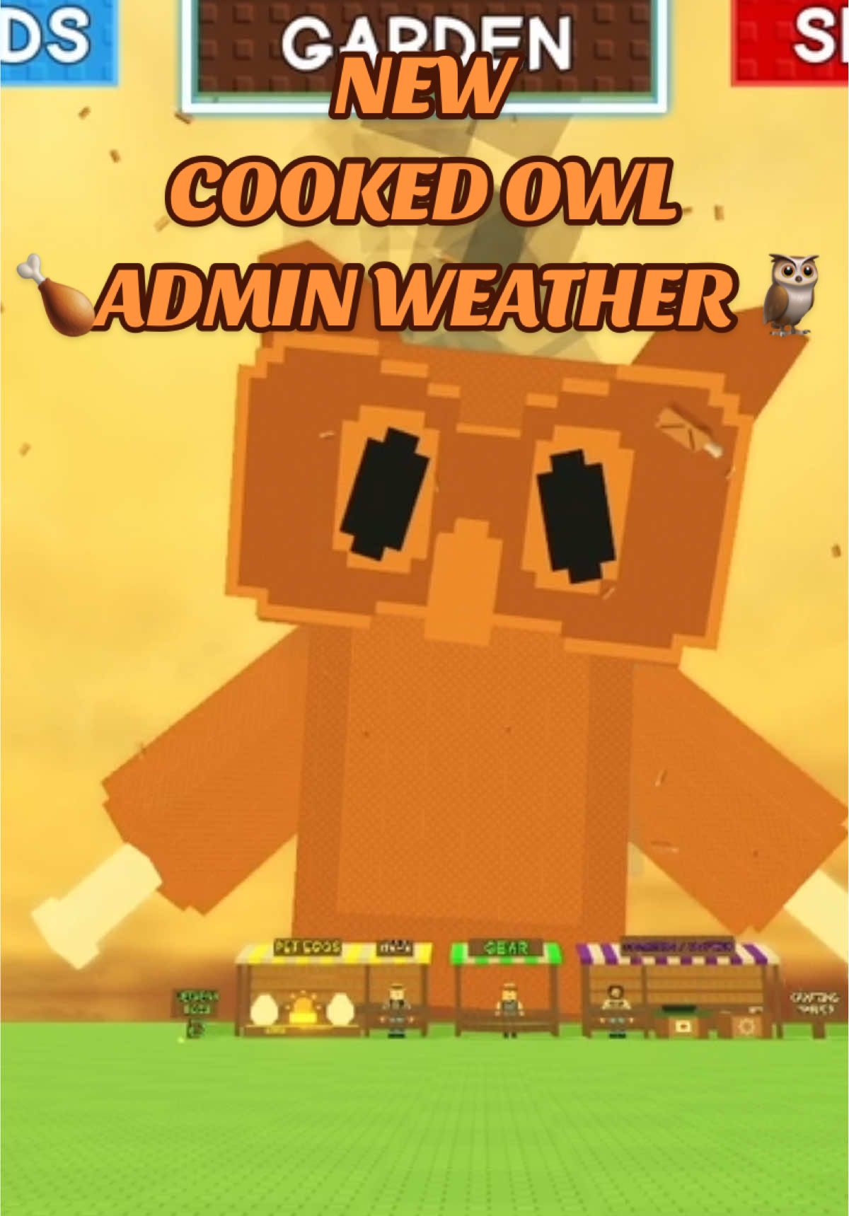 🦉NEW COOKED OWL ADMIN WEATHER🍗  #fyp #roblox #garden #growagarden #gag #update #adminabuse 