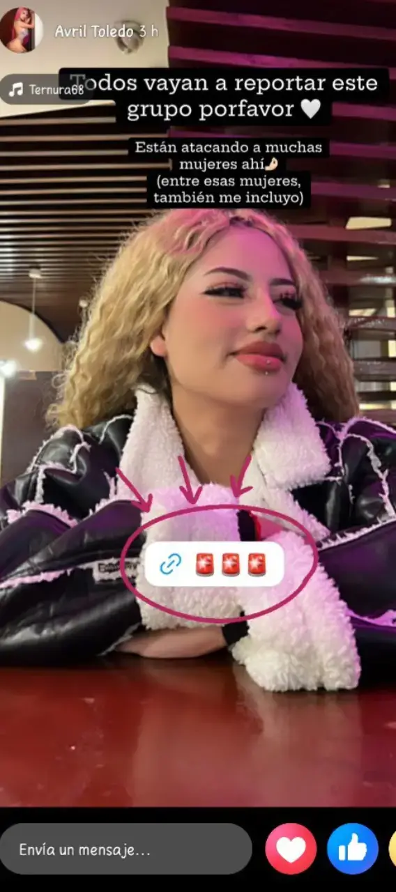 Es la primera que caerá o segunda... toca R3P0RT4R sus cuentas de Facebook e Instagram  ya que ella como las demás so las que nos tumban los canales y grupos de Filtrito Boliviano Oficial https://www.instagram.com/avrilmvp https://www.facebook.com/avril.geronimo.16 ahí les dejo los L1NKs