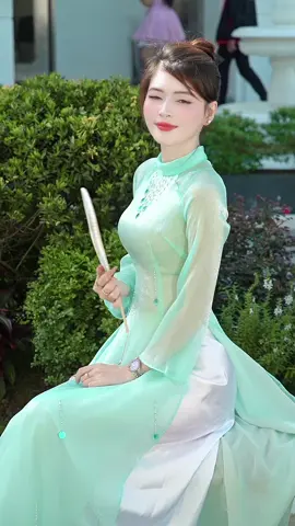 Màu xanh nịnh mắt lắm ạ #xuhuongtiktok #xuhuong #trending #aodaidanang 