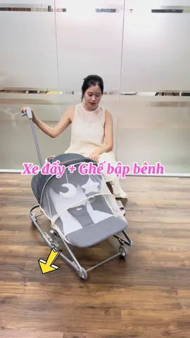 xe đẩy tích hợp ghế bập bênh cho bé cực tiện các mẹ ơi #sieuthinoithatchobe #mevabe #embe #ghebapbenh #ghebapbenh #xedaychobe #dochoichobe 