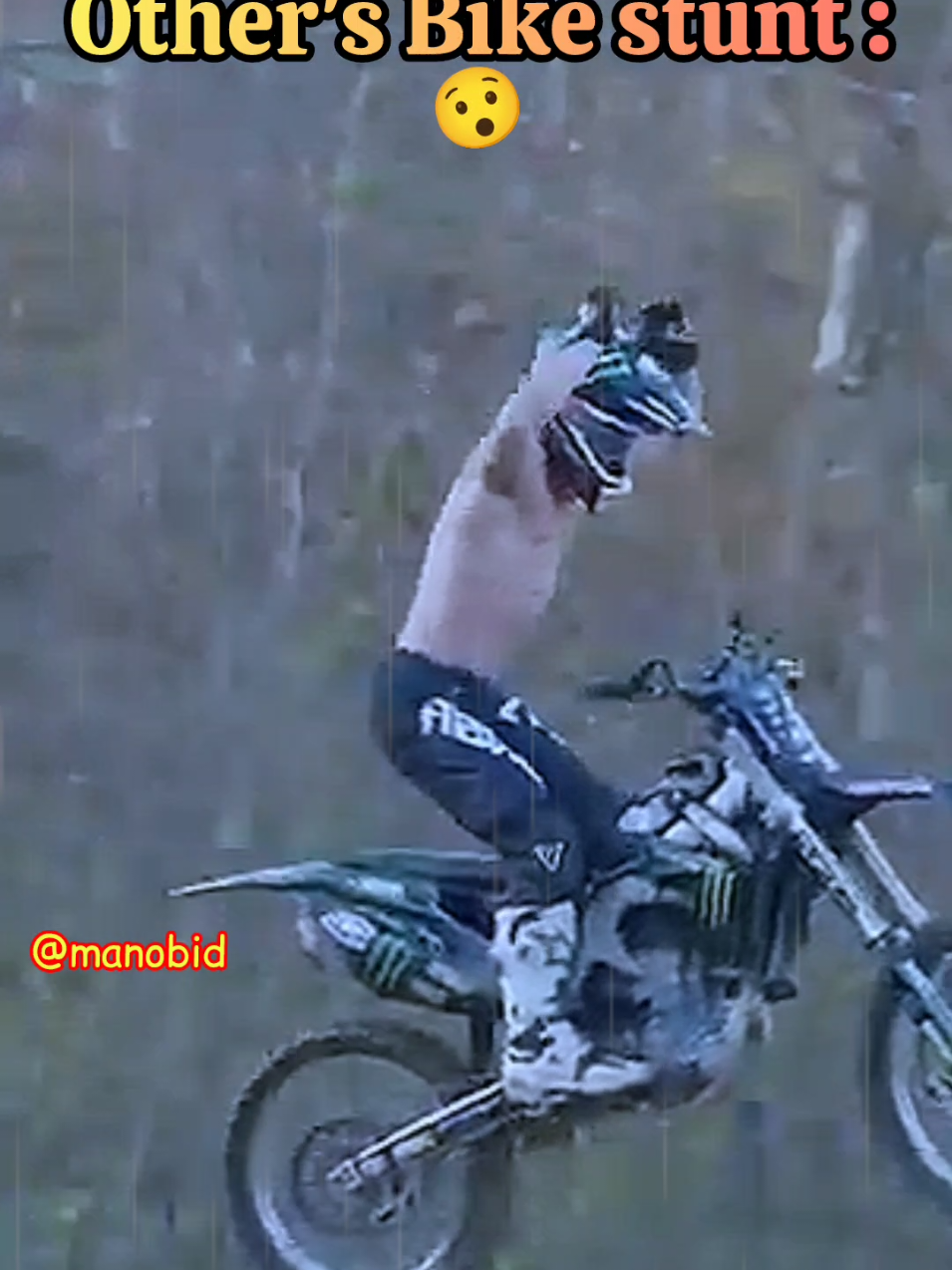 Others Bike stunt flip Vs this Guy💀😱☠️#foryou #trollfaceedit #skulledit #bikestunt #trending 