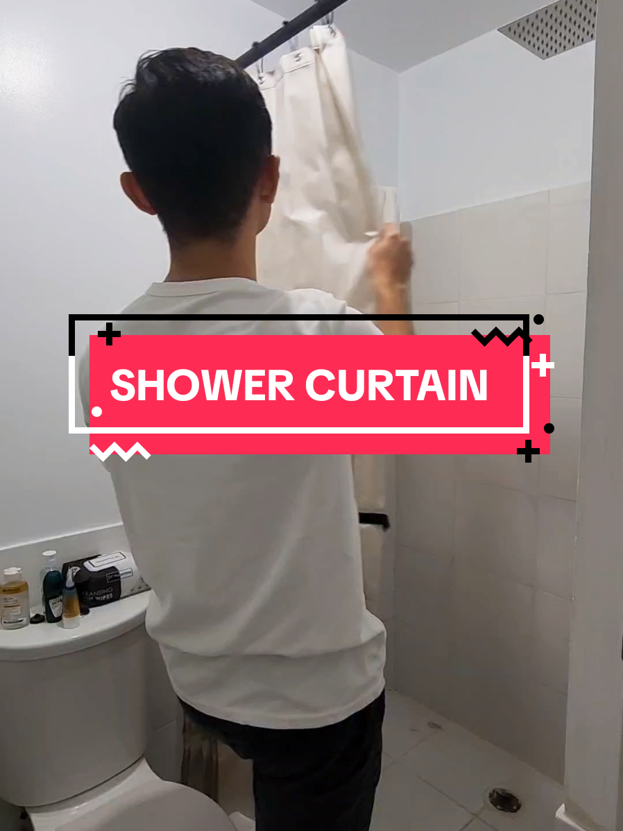 Wag ko hayaang kung saan saan magtalsikan! #showercurtain #bestshowercurtains #howtocleanshowercurtains #bathroom #interior #shower 