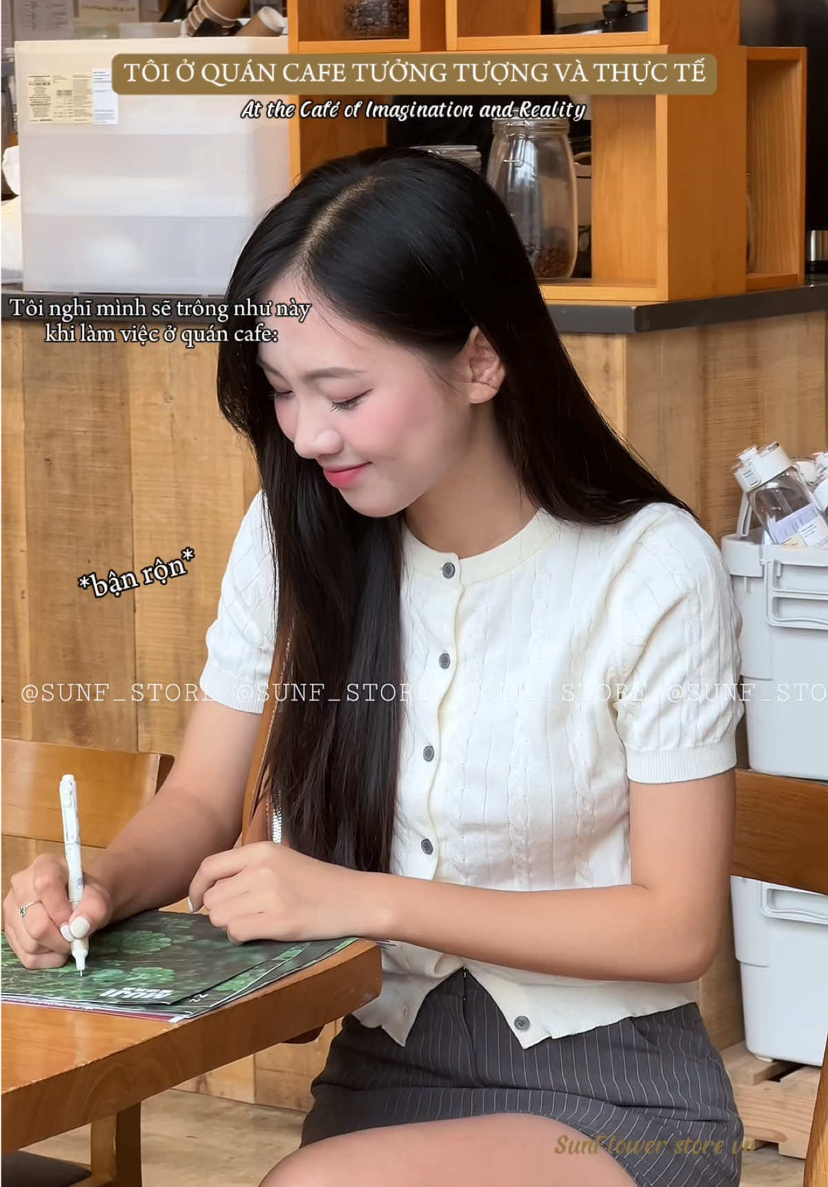 POV: Tôi ở quán cafe tưởng tượng và thực tế! #viral #duhocsinhhanquoc 