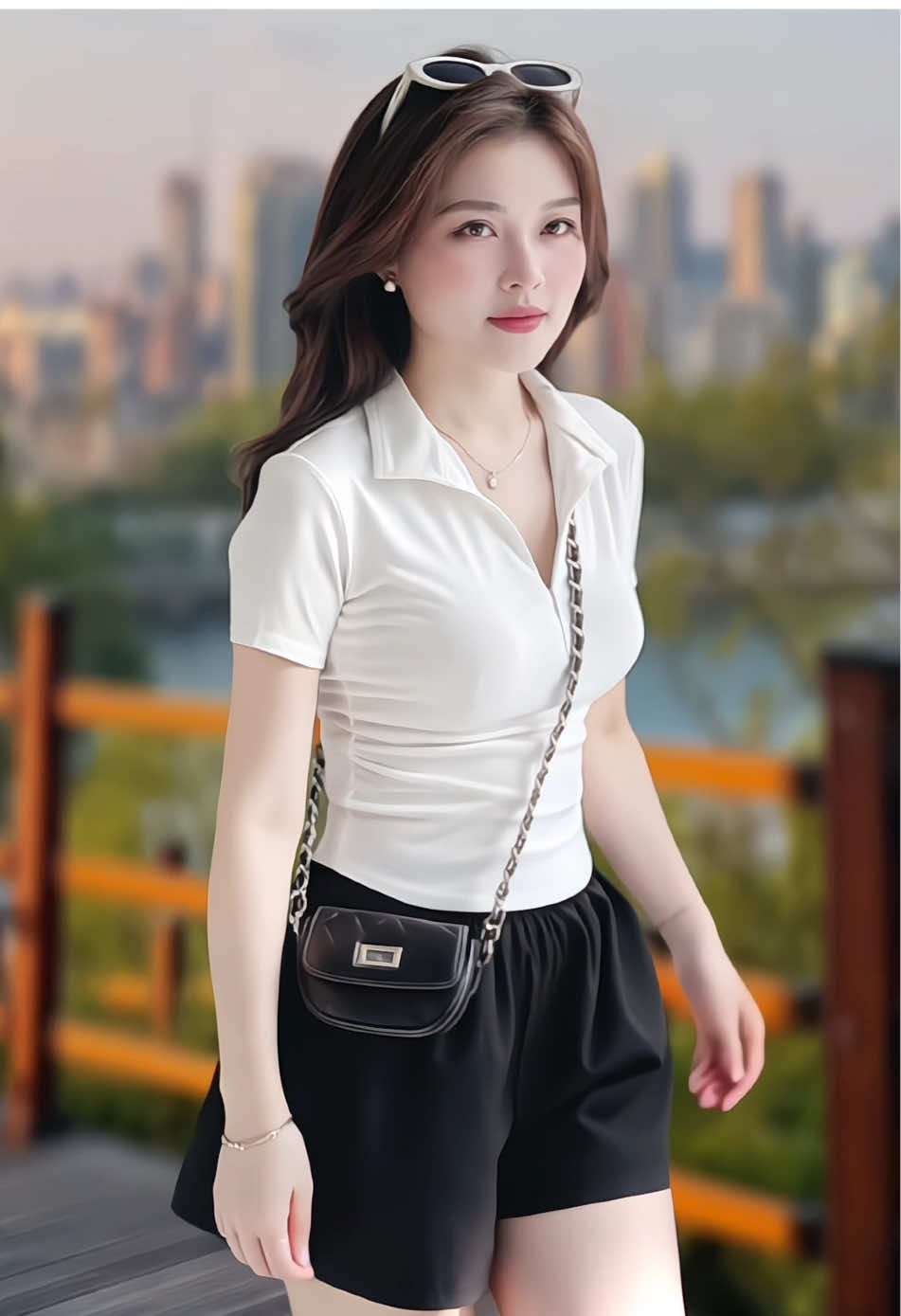 Áo thun nữ cổ bẻ phối dây kéo ôm dáng vải cotton mịn DAZZI Polo #xuhuong #viral #trending #fashion #thịnhhành #hottrend #tiktokshop #trendingtiktok #sanphamxuhuong #aothun #aothunnu #aothunpolo #aopolonu 