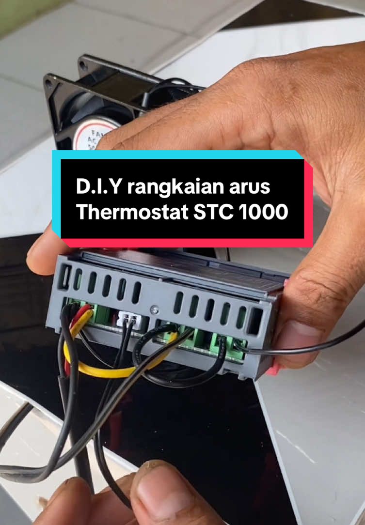 Cara merangkai arus listrik thermostat digital STC 1000 sebagai pemanas dan pendingin inkubator mesin tetas. #thermostat #mesintetas #DIY 