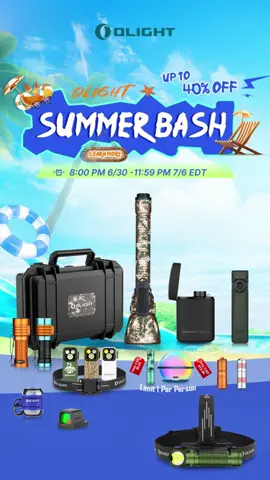 Up To 40% Off During Olight Summer Sale | Including EDC, WML, Tactical Light and More.