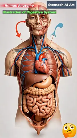 Animation of Digestive System | Stomach AI Art | 209  #DigestiveSystem #HumanAnatomy #MedicalAnimation #AnatomyShorts #ScienceVisuals 