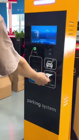 Parking lot automatic ticket machine combined with gate system.#parking #barrier #gate #security #madeinchina 