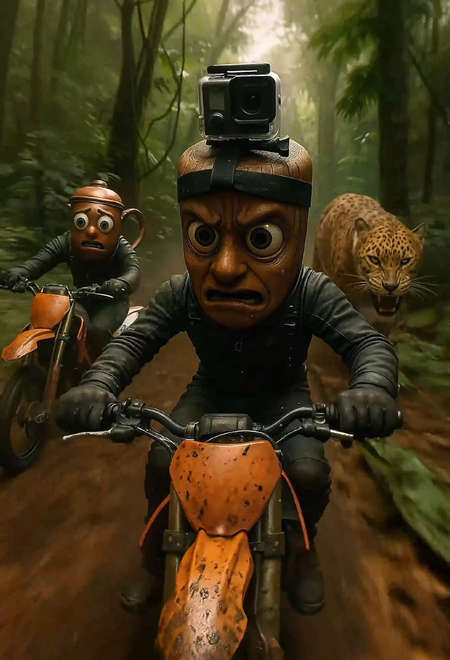 Off-road motorcycle adventure in the rainforest#brainrot #tungtungtungsahur #abstractart #extremesports 