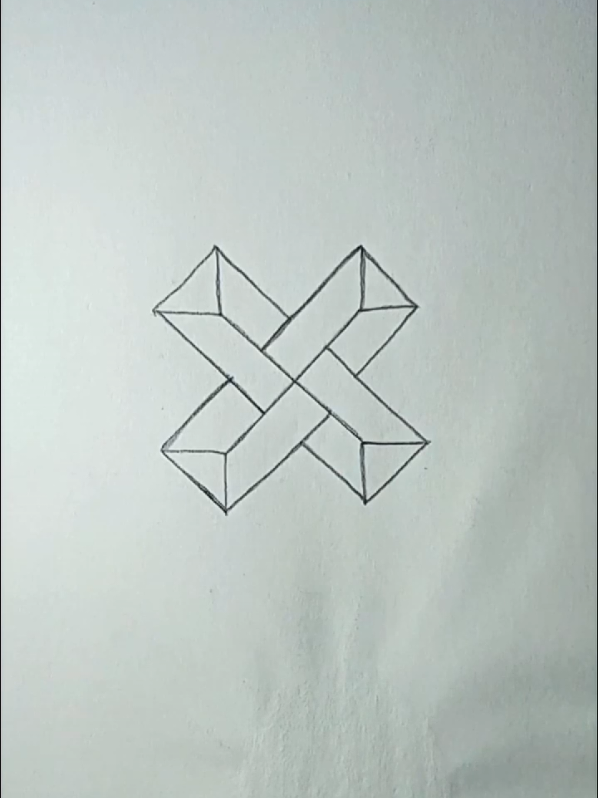 How to Draw Cross ❌ optical illusion ✍️✨🤩 #shorts #drawing #viral #howtodraw #foryou #viral #shorts #fyp 