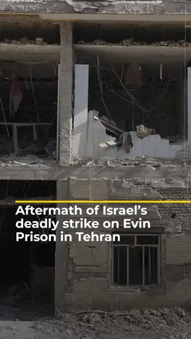 Video shows the aftermath of a deadly Israeli strike on Evin Prison in Tehran, that killed at least 71 people, including visiting women and children. The prison, known for holding political prisoners, was hit just a day before a ceasefire ended 12 days of fighting initiated by Israeli strikes. #news #Tehran