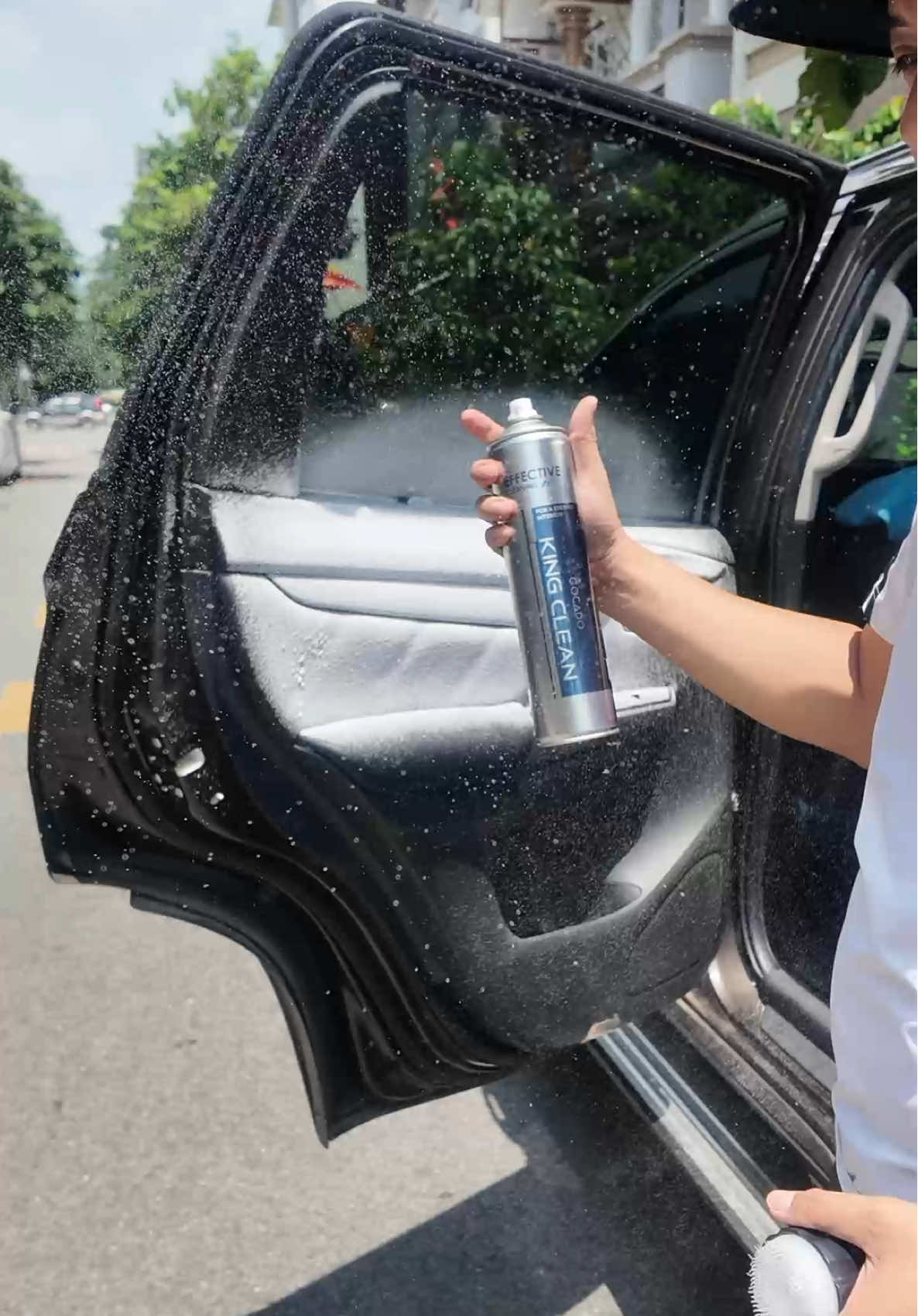 Xịt vệ sinh nội thất oto cao cấp King clean #anhthereview #chamsocxe #xitvesinhnoithatoto #kingclean #gocado 