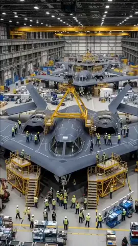 B2 spirit Stealth bomber in production factory. #america #us #usairforce 