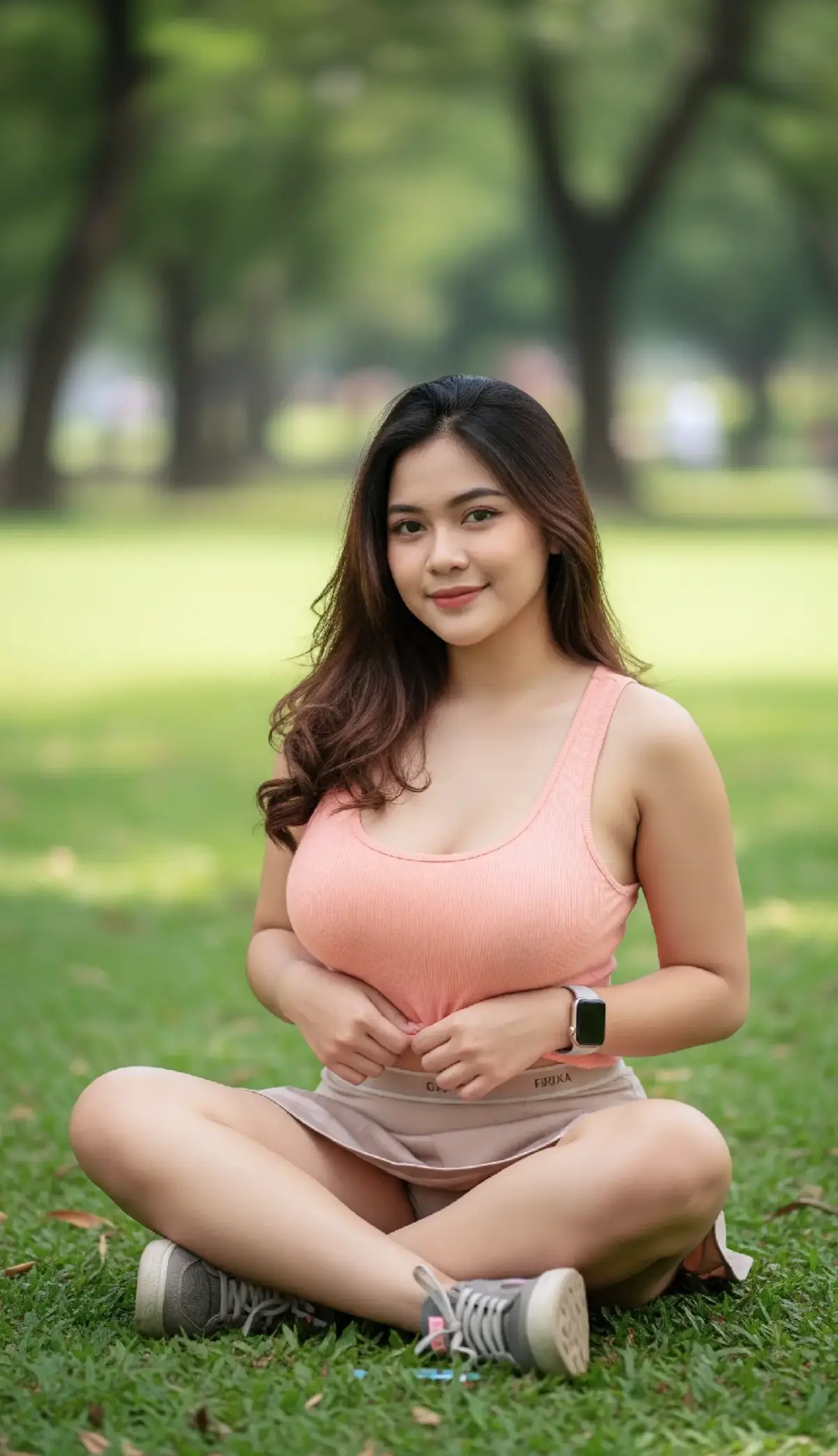 lucu ga? #cewekcantik #sporty #fyp #fypシ #4u #aiart #tanktop #pink #rok 