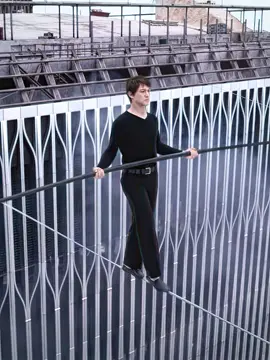 His dream is to walk a tightrope on a 500 meters high building #tiktok #movie #ae #usa🇺🇸 #edit 