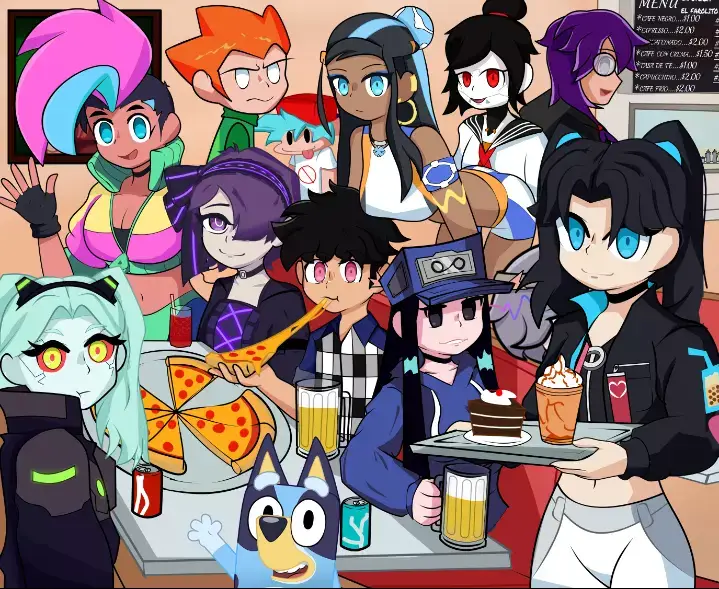 #FNF #cassettegirl #zoeclash #fortnite #rebeccacyberpunk #bluey #moikaloop #music #art #paitoolsai #general #nessa #nessapokemon #pico #random #fanart #pizza