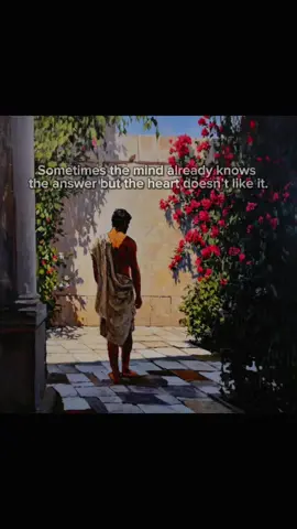 The mind often knows the truth, but the heart resists it because it’s uncomfortable. Follow @dailystoicpower for timeless wisdom in a modern world. #stoicism #selfawareness #innerwisdom #mindsetmatters