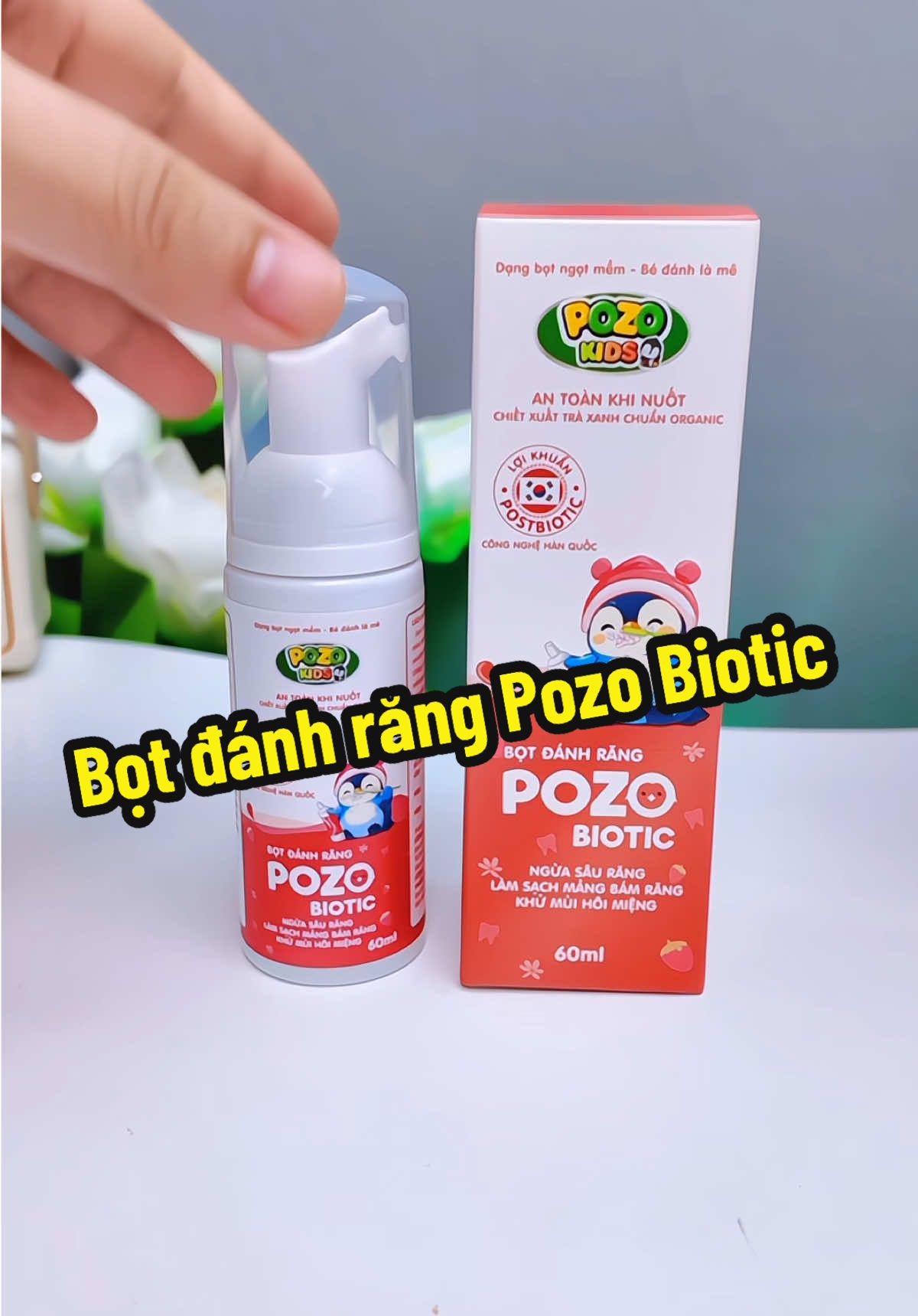 Bọt tập đánh răng Pozo Biotic vị dâu cho bé từ 6 tháng #teakids #mevabe #botapdanhrangpozobiotic #botdanhrangchobe #botdanhrangpozobiotic #pozobiotic #kemdanhrangpozobiotic 