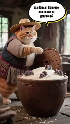 Ăn có xíu gạo à mờ meow nỡ làm zị. #xuhuong #vietnam 