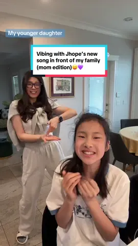 U know who is the biggest supporter 🥰❤️ but I think it is a pass from Izzie too😝 #momoftiktok #lifewithkids #dancing #reaction #vibes #familytime #trends #funtime #bonding #jhope #over40 