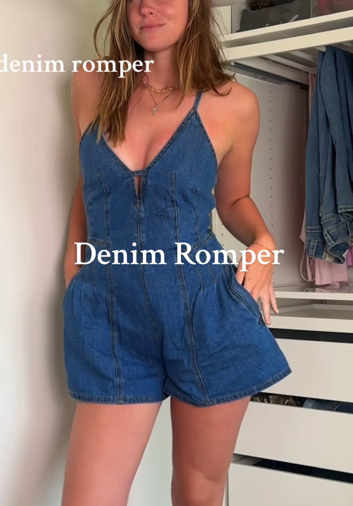 Fp denim romper identical 🤍🤠#TikTokShopCreatorPicks #TTSDelightNow #tiktokshoprestock #TTSLevelUp #TTSFashionFam #wardroberefresh #refreshyourspace #DealsForYouDays #TikTokShopSummerTurnUp #IfYouKnowYouKnow #FunInTheSun #TikTokShopUnboxing #SummerFashionTurnUp #summervibes 