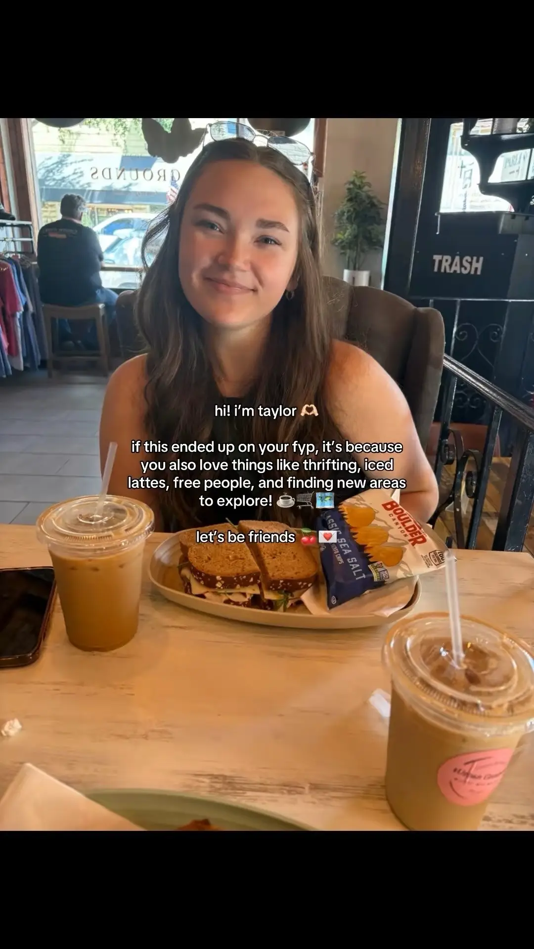 let’s be friends! 🍒💌 i love connecting w/ other people who love sharing content and also still getting over the feeling of embarrassment/nervousness of creating content! as someone who works in the influencer marketing industry, let me say you TRULY never know when a brand will see your content - so it’s worth it to at least try! #coffee #thrifting #community #creator #explore #fyp #freepeople @Free People 