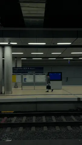 A man with a suitcase  #fyp #hdr #berlin #berlinairport #germany #station #severance 